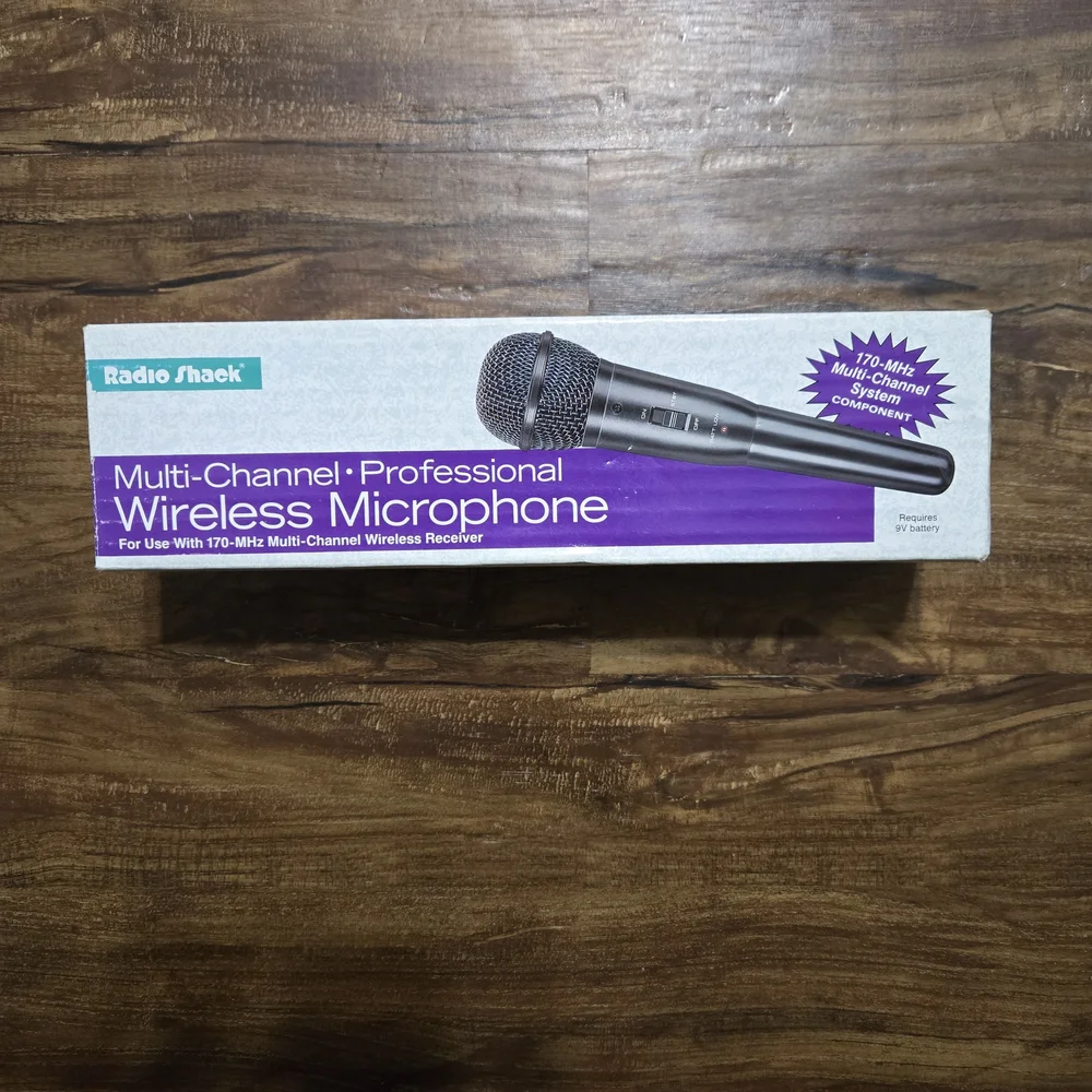 New Old Stock Radio Shack 32-1230A Wireless Microphone 170MHz Multi-Channel NIB